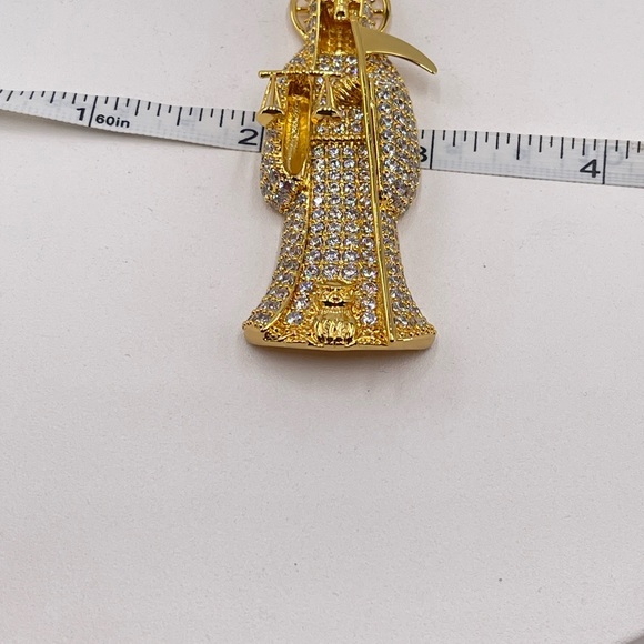 The Grim Reaper and chaIn Gold plated 18k - Picture 5 of 6